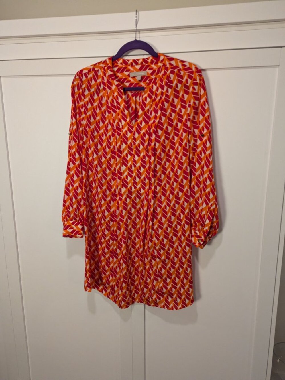 Banana Republic Geometric Print Dress | Effortless Summer | Sz 12P - Picture 2 of 6